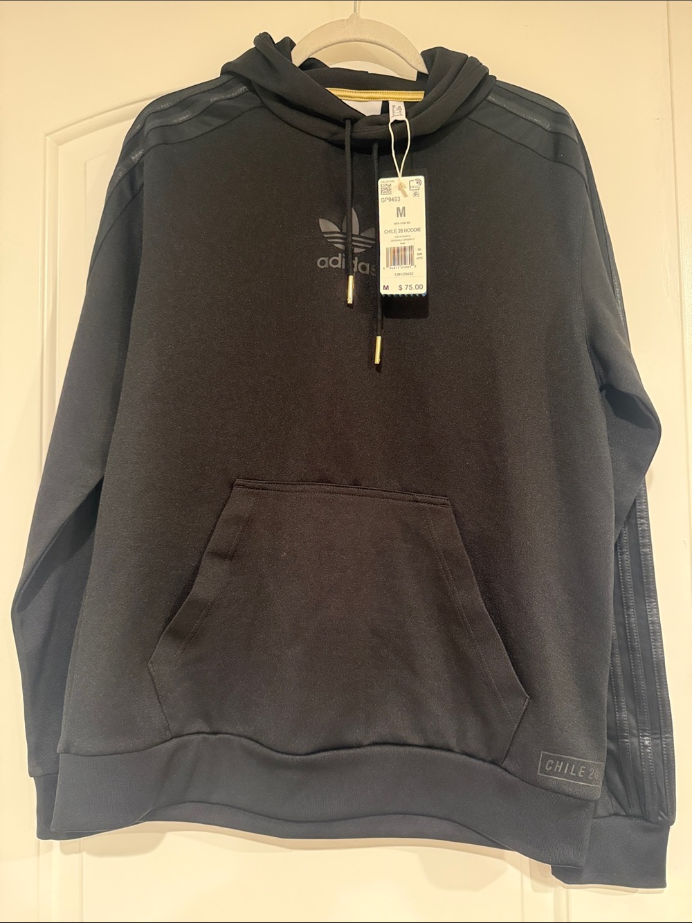 adidas Black Chile 62 Pullover Hoodie - Medium